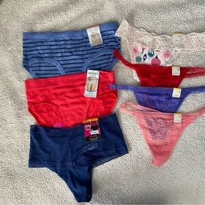 NWT Underwear/panties Bundle, size: Small/5 (2- hipster, 2 thongs, 3g-strings)